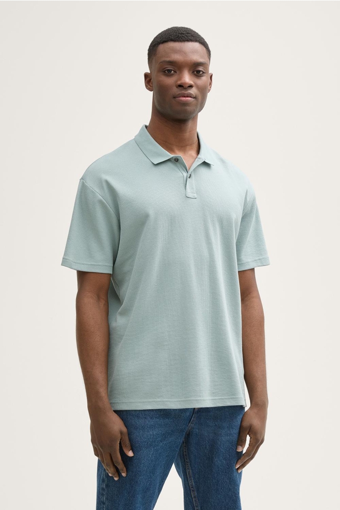 RELAXED POLO MET WAFELSTRUCTUUR 1046281XX12 28129